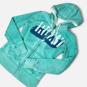 Roxy Y2K Hoodie, Turquoise, Extra Thick Fleece